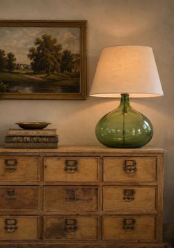 Oversized Hand-Blown Demijohn Lamp Base