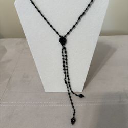 Black Beaded Necklace