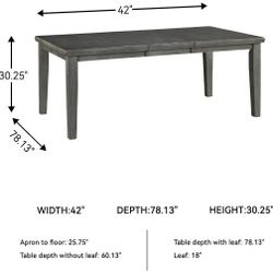 Dining Table with built in Leaf
