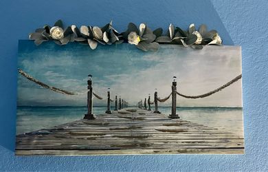 Ocean Pier Canvas Wall Art