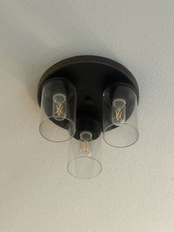 Walnut Finish Flush Mount Ceiling light