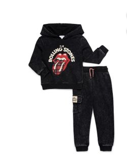 Brand New Toddler Rolling Stones Hoodie And Pants Set