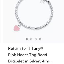 Tiffany & Co Pink Heart Bracelet 