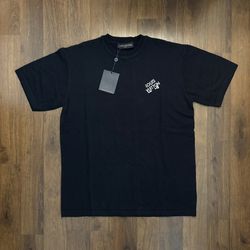 Louis Vuitton Navy Blue Signature Short-Sleeved T-Shirt Size Medium Authentic 
