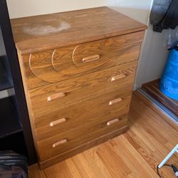 Oak Dresser- heavy and sturdy- 4 Drawers 