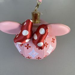 Disney Loungefly Stitch Shoppe Minnie Mouse Ornament Crossbody Bag W/Pin