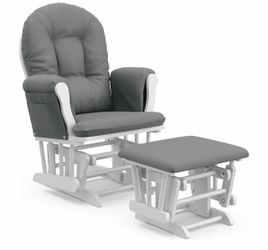 Glider Rocking Chair with Ottoman Set