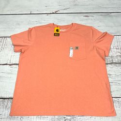 NWT Carhartt T Shirt Women’s  2XL Pink Loose Short Sleeve Workwear K87-W