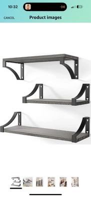 Floating Shelves Wall Mounted Set of 3