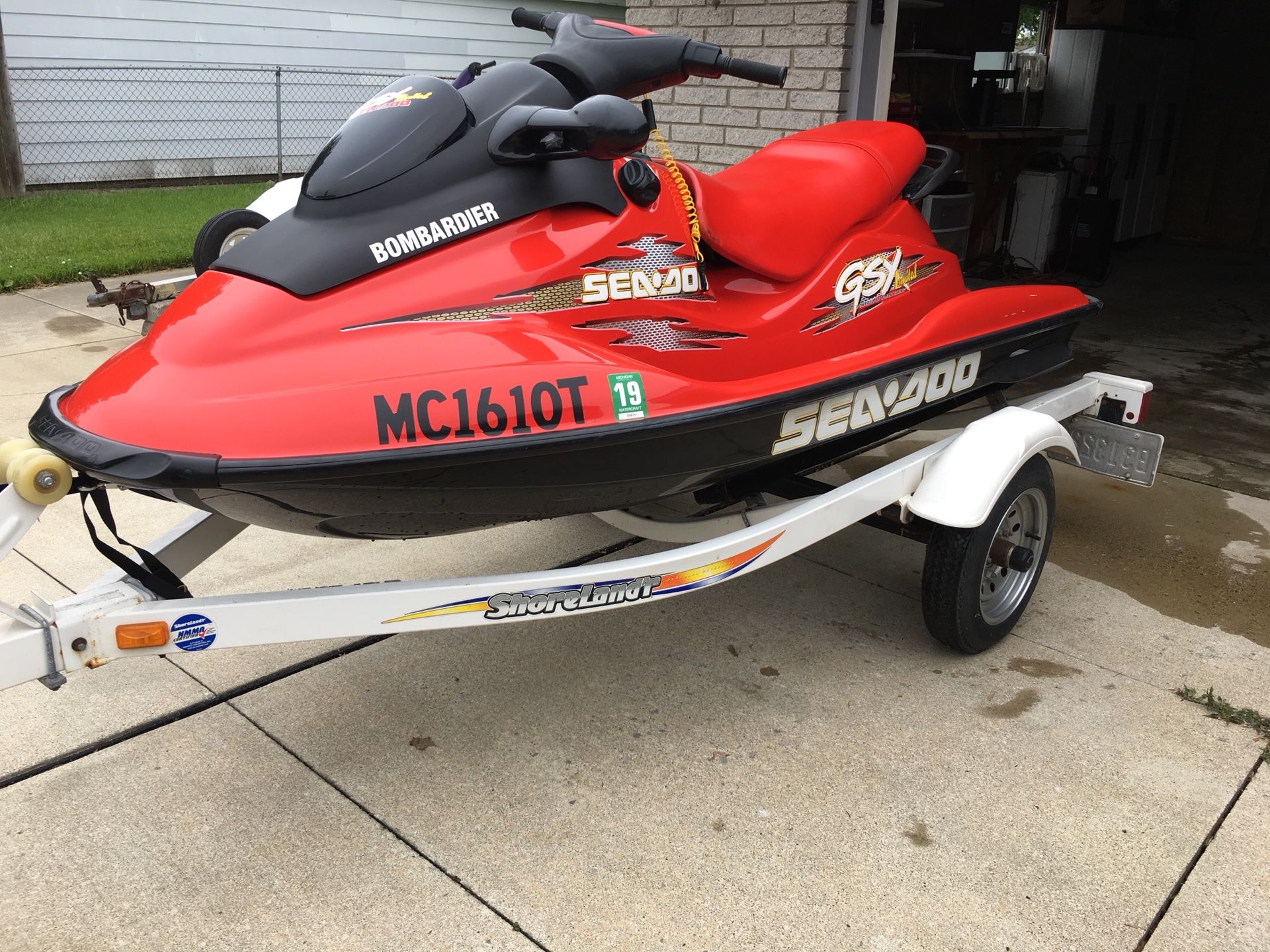 1998 Sea-Doo Bombardier GSX Jet Ski with Trailer