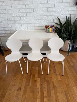 3 West Elm Stackable Scoop Play Chairs