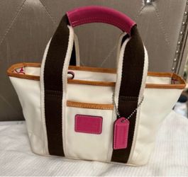 Coach mini white purse