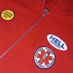 SUPREME X HYSTERIC GLAMOUR ZIP UP HOODIE