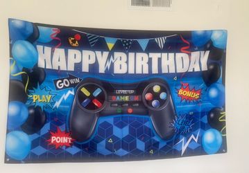 Birthday banner Video game theme