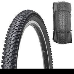 Hycline Bike Tire,26x1.95-Inch Folding Replacement Tire for MTB Mountain Bicycle-Black