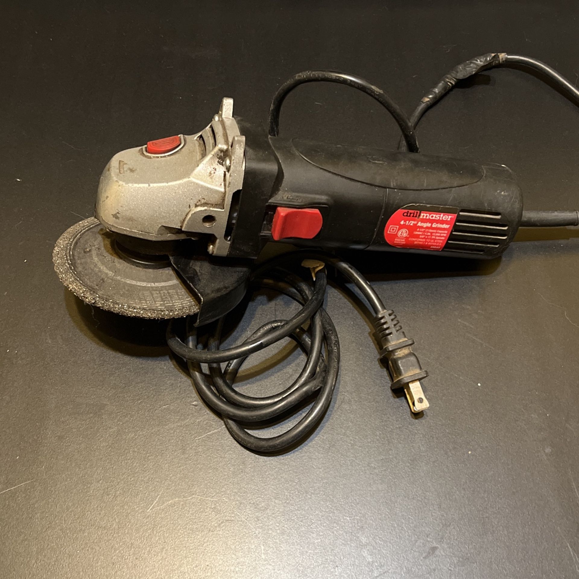 Drill Drill Master 4 1/2" Angle Grinder 5/8" Drive 4.3 Amp 