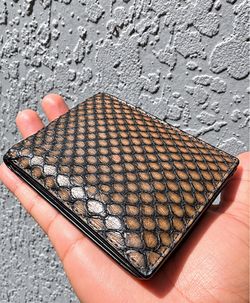 Genuine Python Leather Wallet – Made in Italy | Luxury Reptile Bifold Wallet