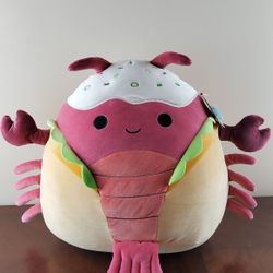 Squishmallows Original Lorono the Lobster in Lobster Roll plush toy. 16in 
