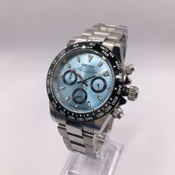 Seiko Turquoise Daytona mod on Oystersteel bracelet