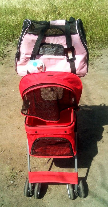 Small Dog Stroller And Carrier 
