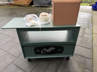 Wooden Play Barista Latte Coffee Cart Stand