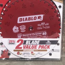Diablo 10 in. x 40-Tooth General Purpose Circular Saw Blade Value Pack (2-Pack)