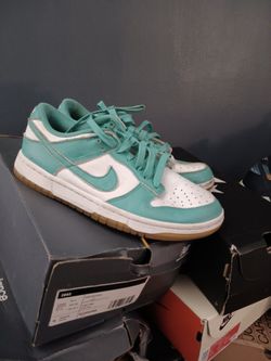 Nike Dunk Low Teal White Gum Sneakers