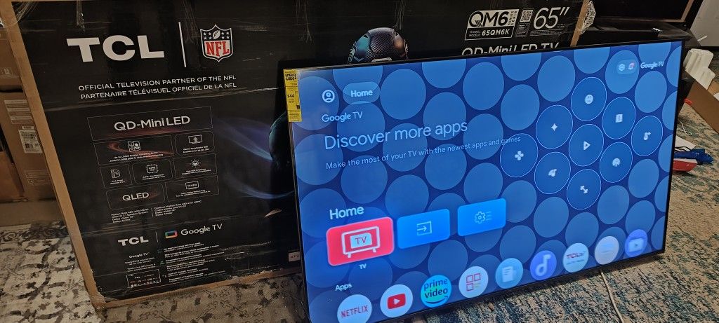 TV TCL QLED QM6K 65" GOOGLE SMART 4K