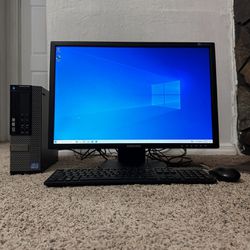i7 Dell OPTIPLEX 990 Desktop Computer System 24” Monitor 1TB HD
