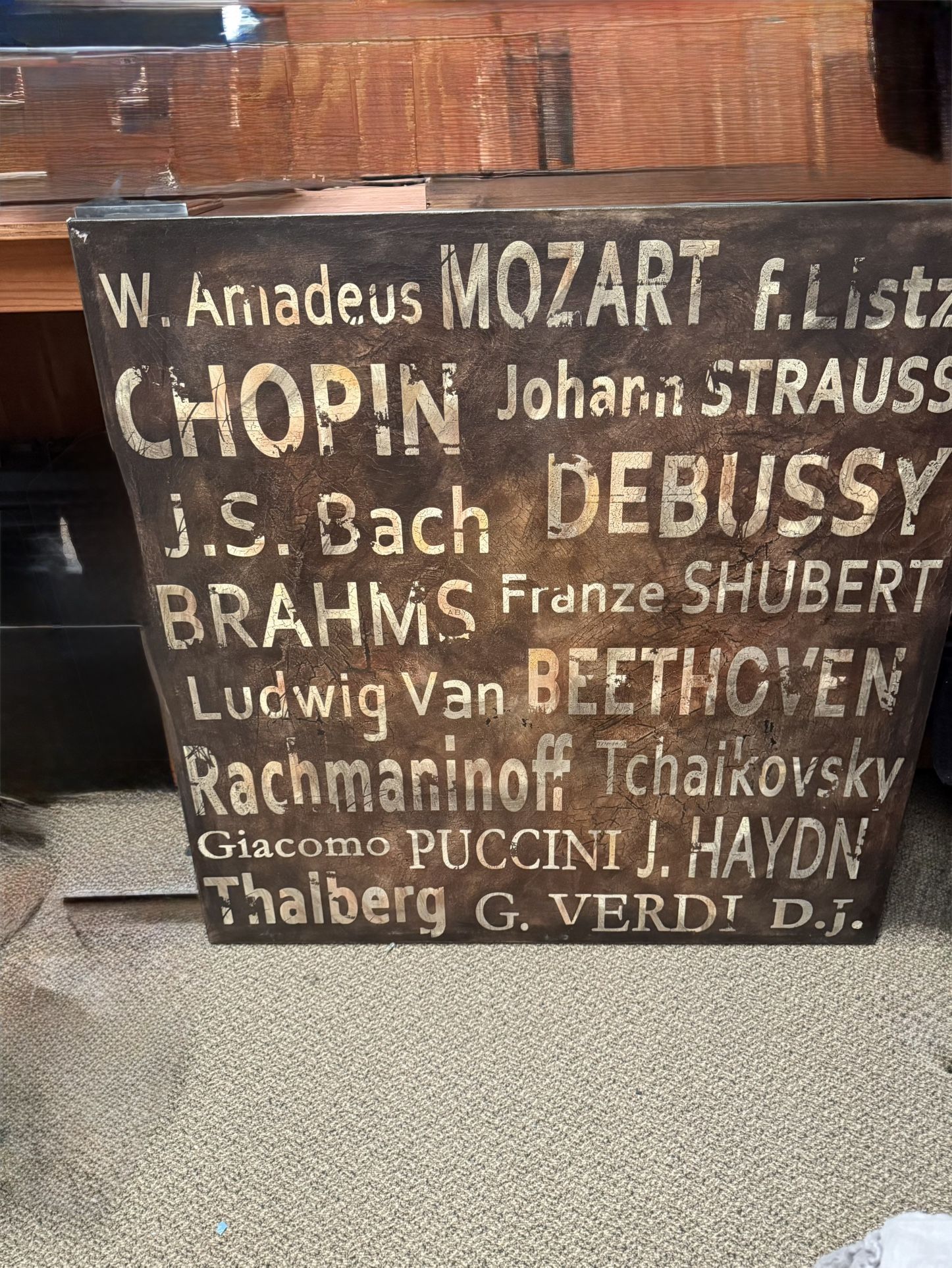 Piano studio composers large wall art
