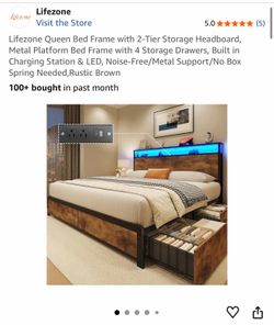 Lifezone Queen Bed Frame - New in box