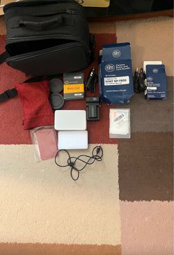 Sony Camera Accessory Bundle - VIJIM LED Light, Dual Battery Charger & Bag