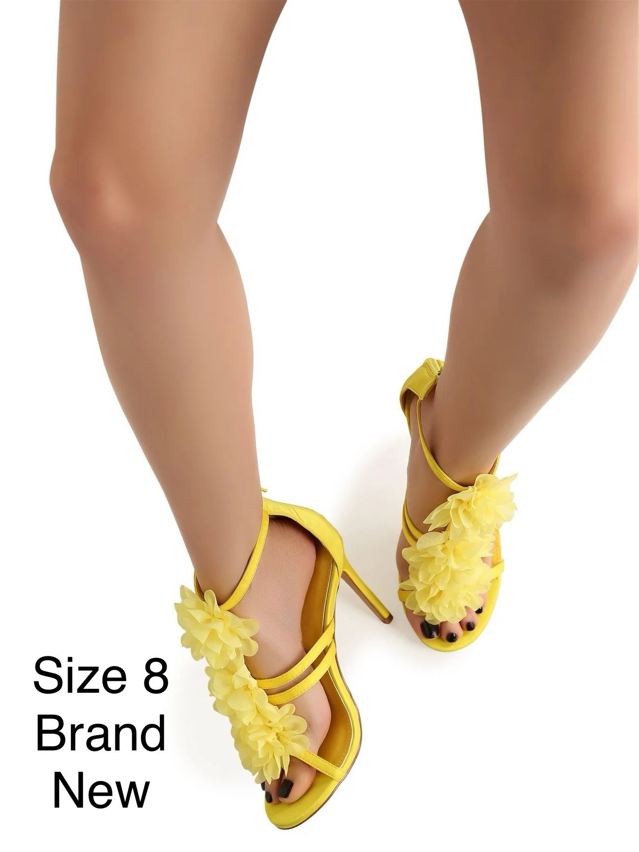 Privileged Shoes - Yellow Heels - Size 6.5 - Brand New