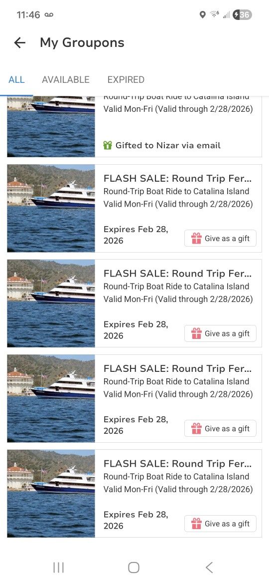4 Catalina Island Express Boat Trip Virtual Tickets Round Trip
