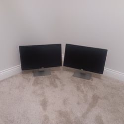 dual monitor 22 inch dell widescreen monitors 22" wide screen computer desktop moniter pc computers desktops pcs dells 