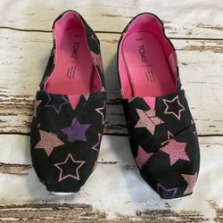 TOMS ALPARGATA BLACK GLITTER STARS PRINT