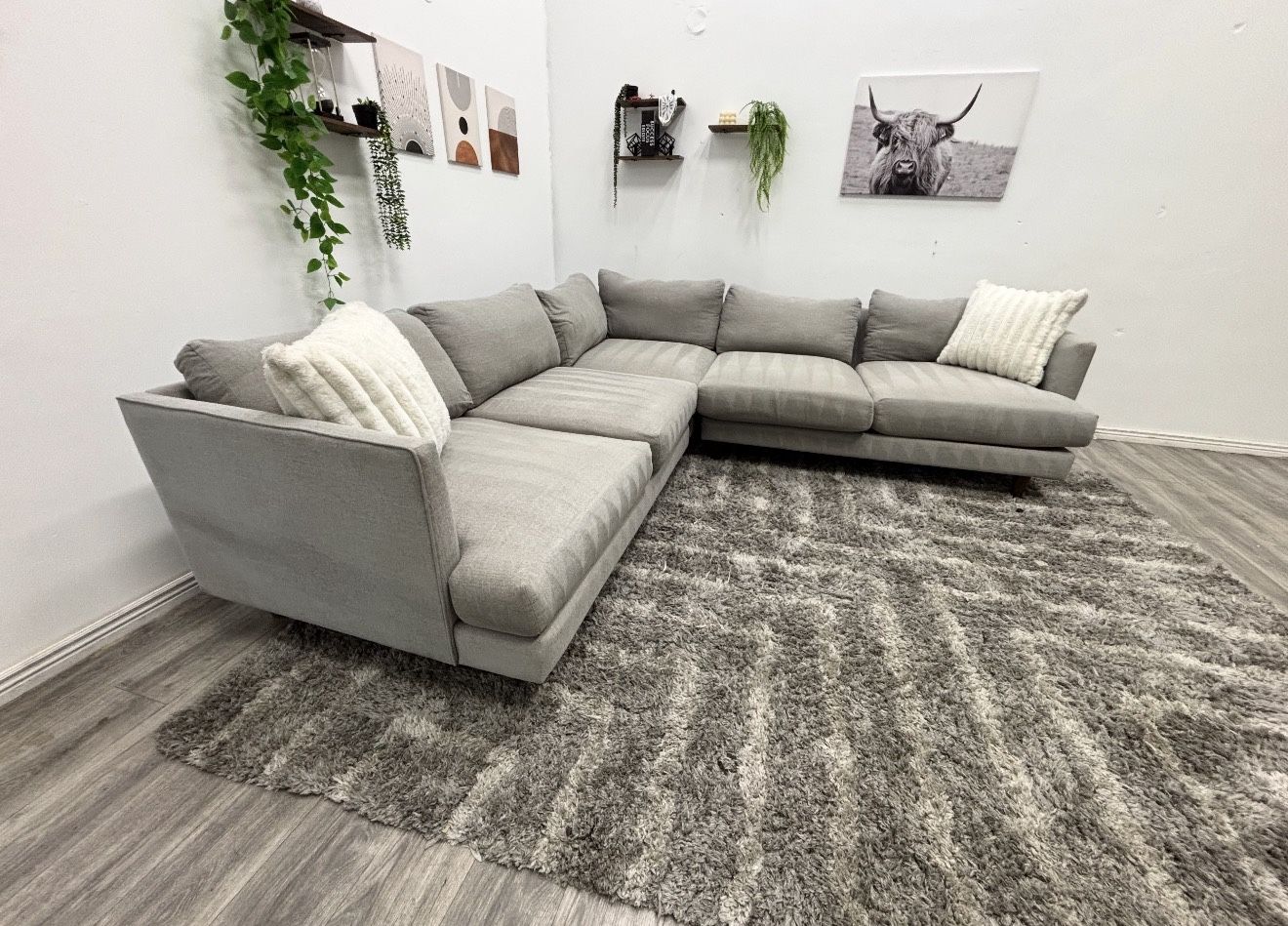 Living Spaces Sectional Couch - Free Delivery