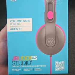 Kids headphones pink and blue