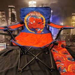 Kid's Foldable Sider-man Beach / Tailgating / Etc. Chair In Excellent Condition!
