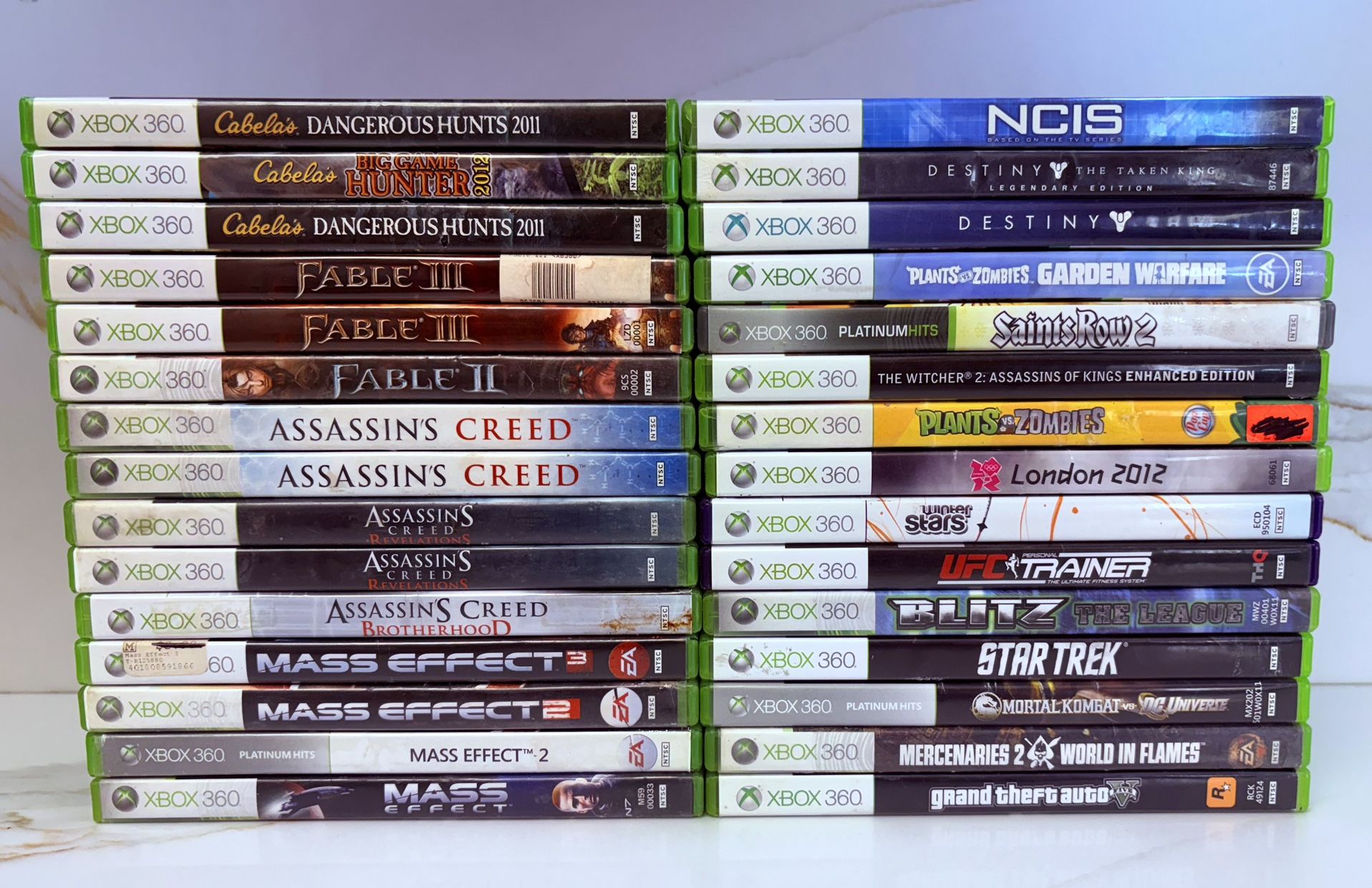 30 Xbox 360 Games 1/5 (Will Trade For Nintendo Switch Games)