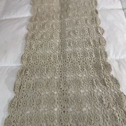 Vintage Crocheted Runner and Matching Scarf
