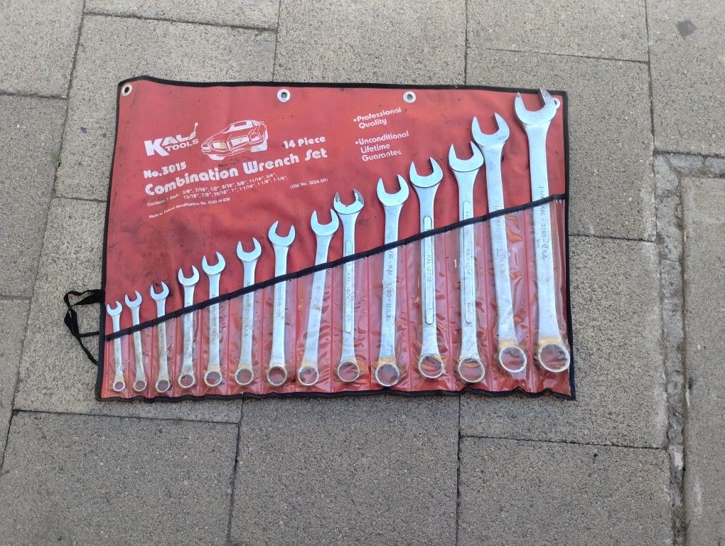 Kal Tools 14 PCs Combination Wrench