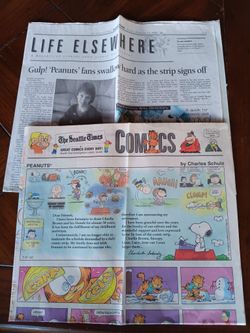 Collectible Comics Peanuts (Charlie Brown) Final Comic Strip
