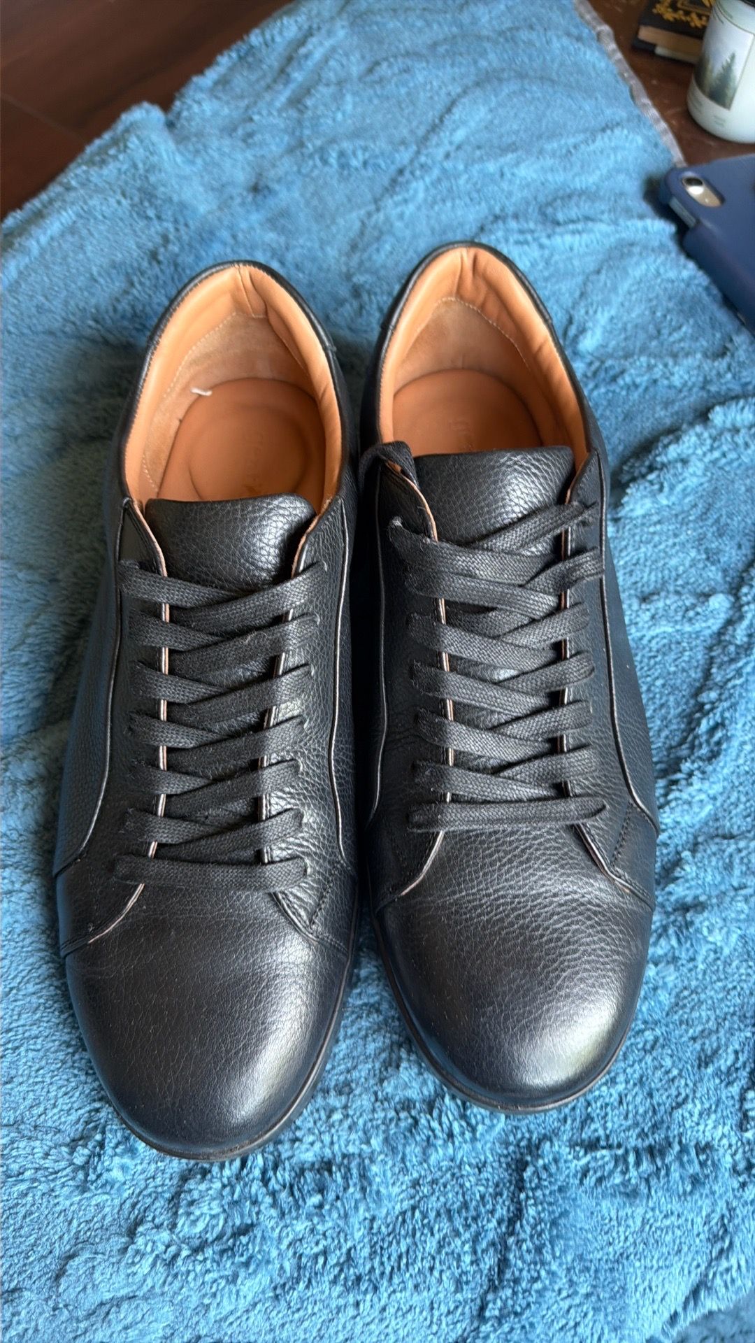 Gentle Souls By Kenneth Cole Mens Ryder Lace Top Sneakers Black Size 11