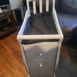 Baby changing table with 3 draws $45
