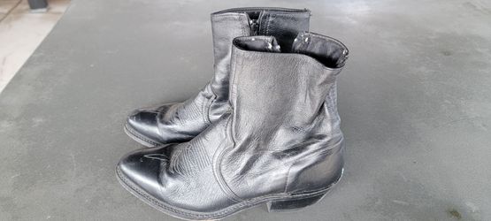 Mens Ankle Boots Black Vintage 