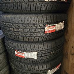 (4) 265/70r18 Yokohama A/T Tires 265 70 18 Inch AT 