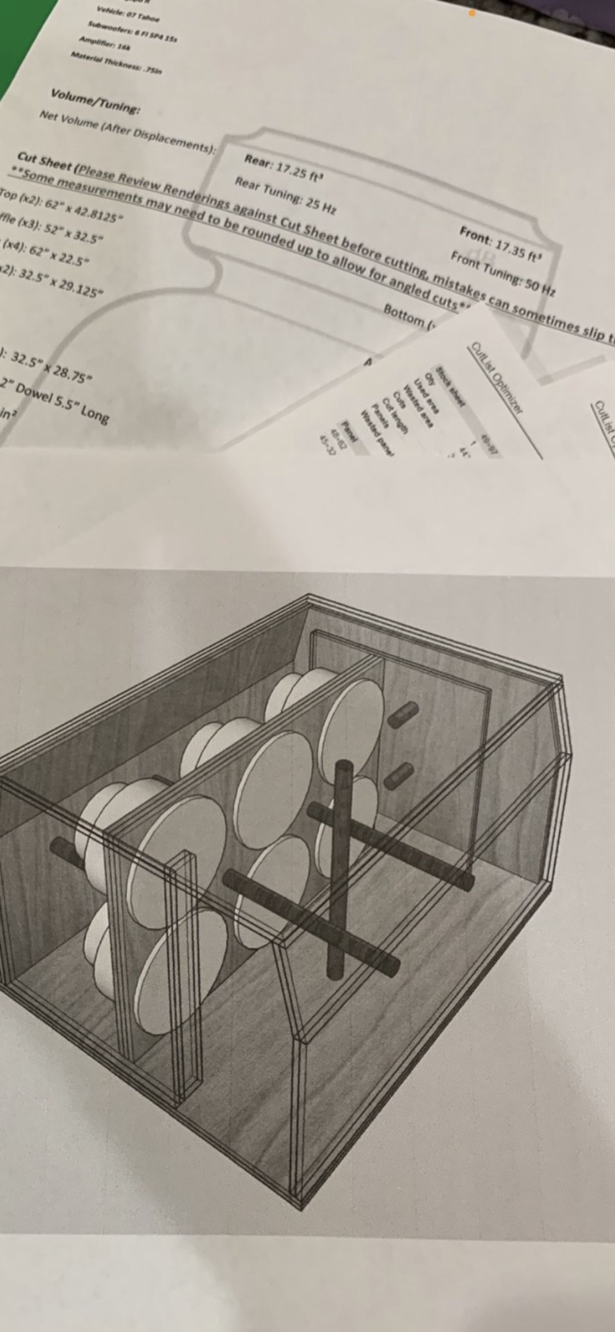 Selling  My 6th Order (Design ) For 6 15" Subs For Tahoe