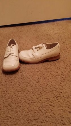 Boys Kenneth Cole White Leather Shoes