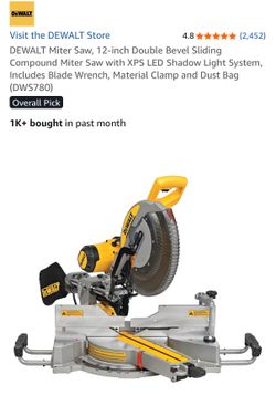 De Walt 12” compound mitre saw + stand